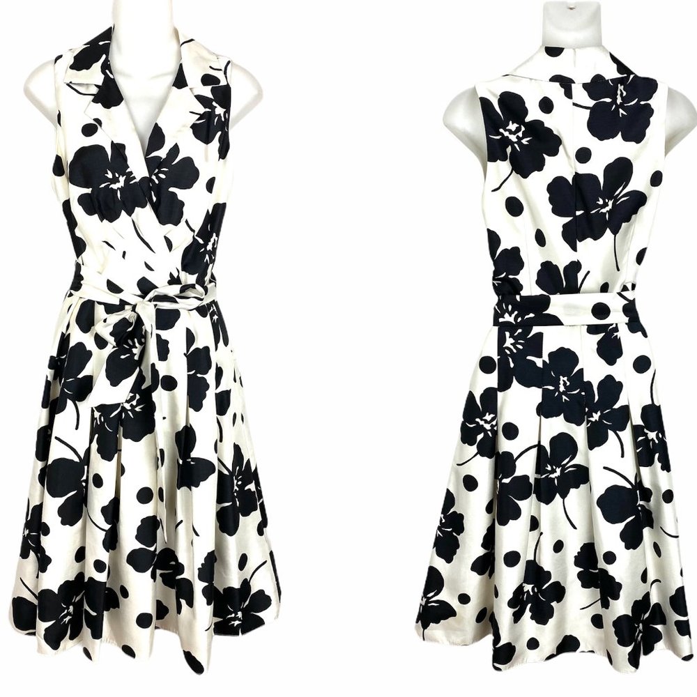 Dress Barn floral print fit & flare belted dress